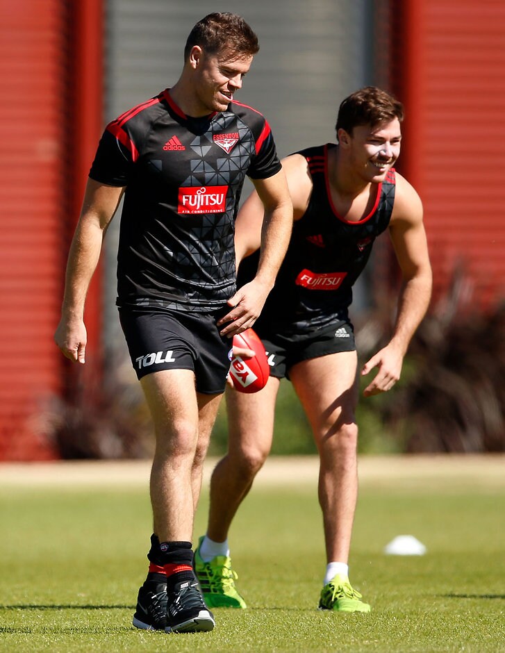 AFL 2015 Training - Essendon 041215 Craig Bird and Michael Hibberd are worthy of Fantasy consideration - ${keywords}
